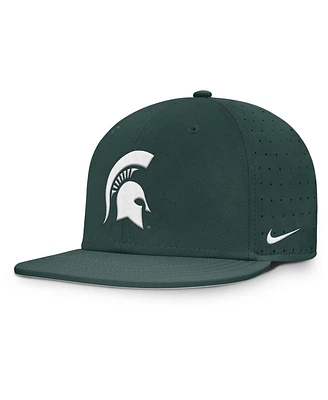 Nike Men's Green Michigan State Spartans On-Field Dugout True Performance Fitted Hat