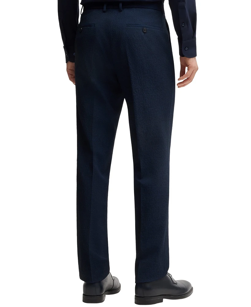 Boss by Hugo Men's 2 Piece Performance-Stretch Seersucker Suit