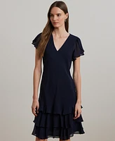 Lauren Ralph Lauren Women's Georgette Drop-Waist Dress