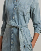 Lauren Ralph Lauren Women's Belted Denim Shirtdress