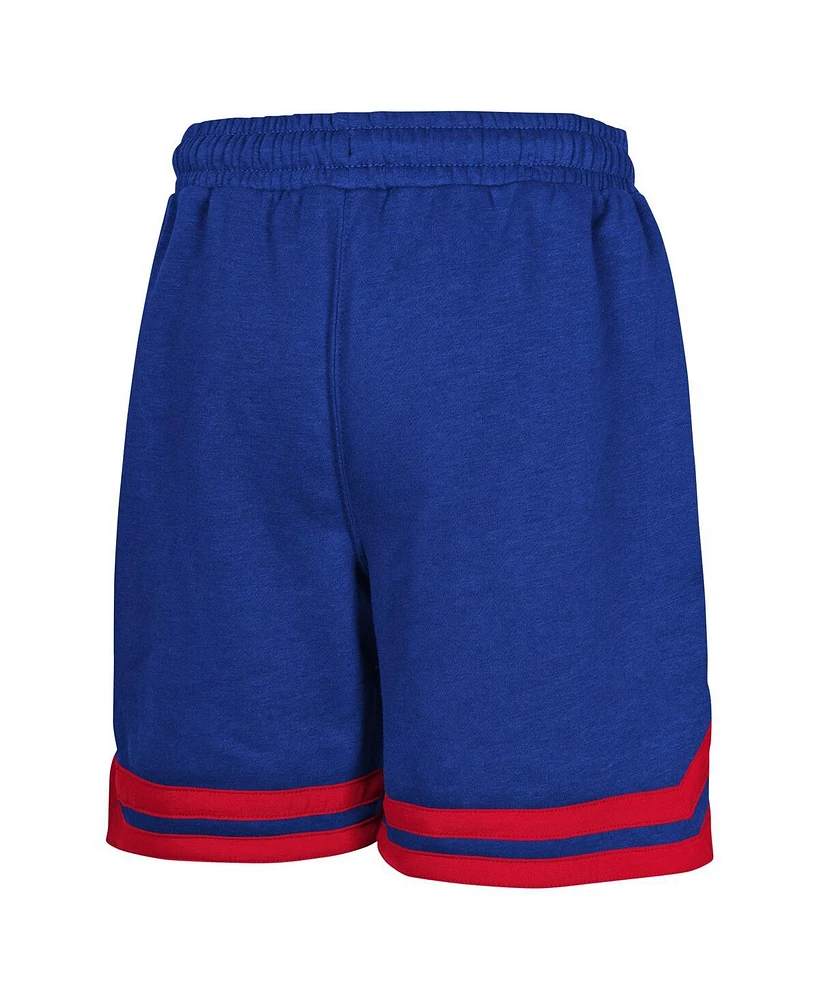 Outerstuff Big Boys and Girls Royal Philadelphia 76ers Teardrop Fleece Shorts