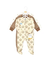 Hudson Baby Boys Cotton Sleep and Play, Brave Lion, Newborn