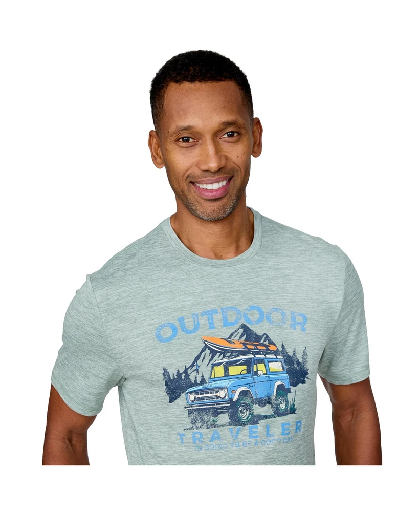 Free Country Men's Super Soft Short Sleeve Crew Tee - 2 Pack