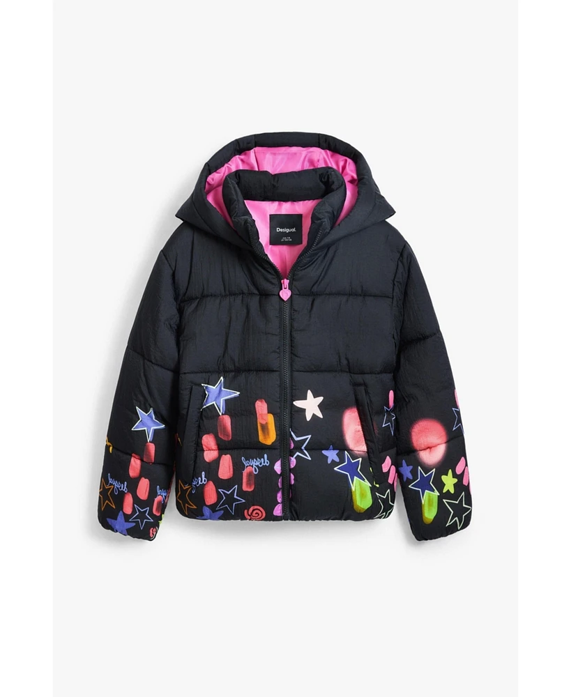 Desigual Girls Girls's Star quilted coat