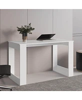Melb Writing Desk with Ample Workstation and Sturdy Legs, White