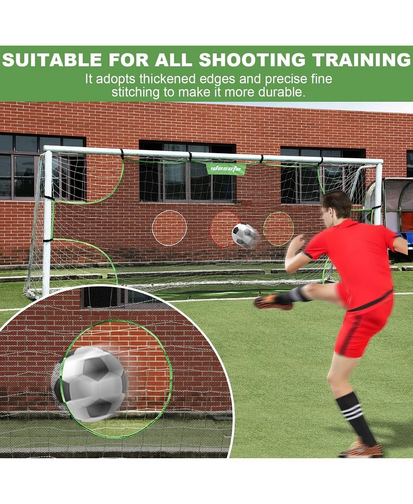 Wosofe Soccer Goal Target Soccer Training Equipment Net with Scoring Zones Improve Kick Practice Shooting and Goalshot Accuracy Training