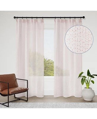 Awesome Home Madison Pinch Pleat Single Curtain Panel with Hooks and Rings, 38"X84"