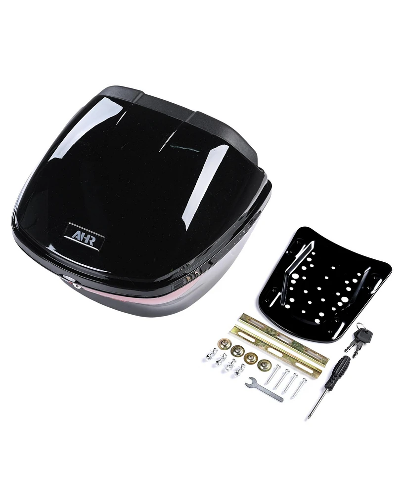 Ahr 33L Universal Motorcycle Tour Tail Box Scooter Trunk Storage w/ Lock Case