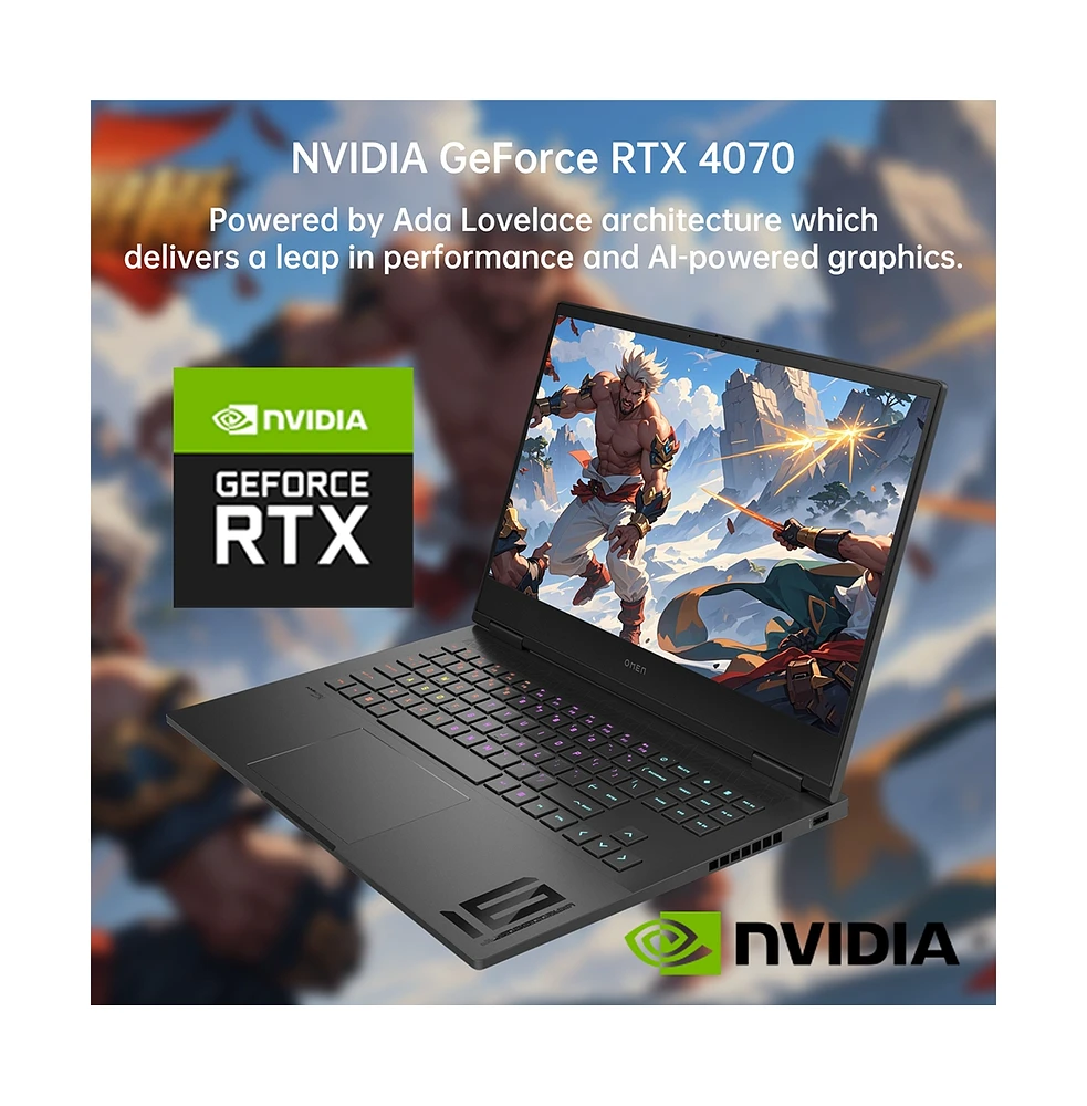 Hp Omen 16.1" Gaming Traditional Laptop Intel Core i9 14900HX 16GB Ram Nvidia GeForce Rtx 4070 512GB Ssd Storage Windows 11 Home Fhd 165Hz - Black