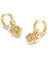 Kendra Scott 14k Gold-Plated Removable Rose Charm Huggie Hoop Earrings