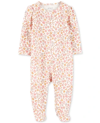 Carter's Baby Girls Cotton Floral Sleep & Play Pajamas