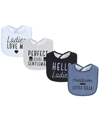 Hudson Baby Boys 4Pk Fiber Filled Bibs