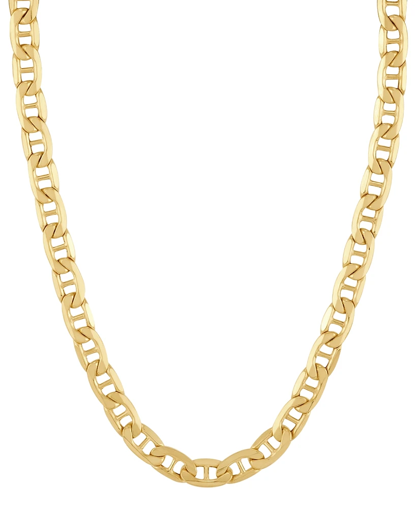 Lightweight Polished Mariner Link 20" Chain Necklace (5.5MM) in 14k Gold