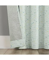 Sylo Generation Contrast Slub Magnetic Closure 100% Blackout Rod Pocket Curtain Panel