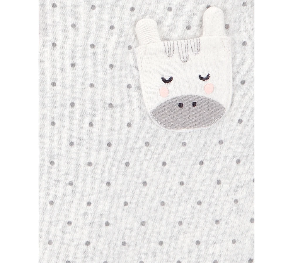 Carter's Baby Girl Printed Animal Short-Sleeve Bodysuits, 5 Pack
