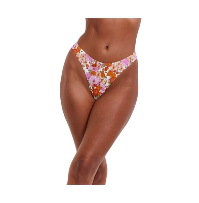 Flirtt Gottex Women's Vintage Florals Brazilian Bikini Bottom