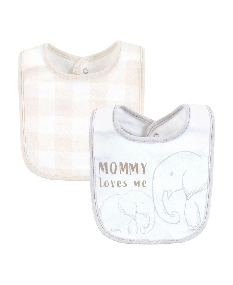 Hudson Baby Infant Cotton Bib and Sock Set 8pk, Modern Safari Animals, One Size