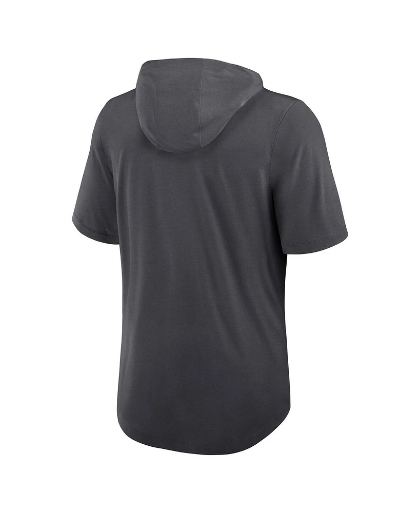 Nike Men's Anthracite Kansas City Chiefs Tri-Blend Performance Hoodie T-Shirt