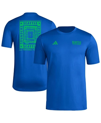 Adidas Men's Blue Seattle Sounders Fc Local Wrap T-Shirt