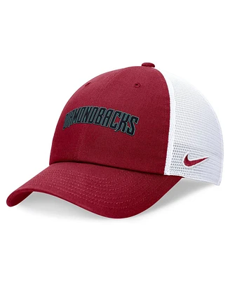 Nike Men's Red Arizona Diamondbacks Wordmark Adjustable Trucker Hat