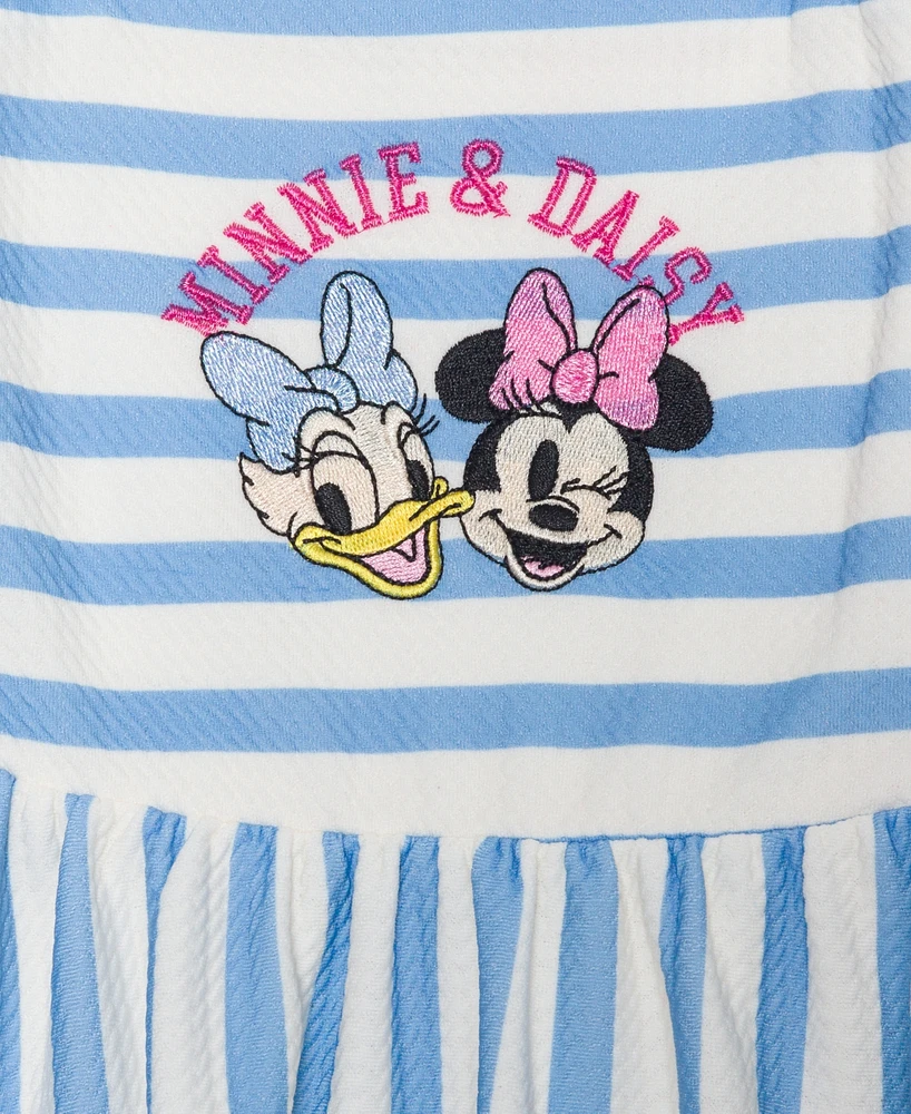 Disney Toddler and Little Girls Minnie Daisy Striped Dress