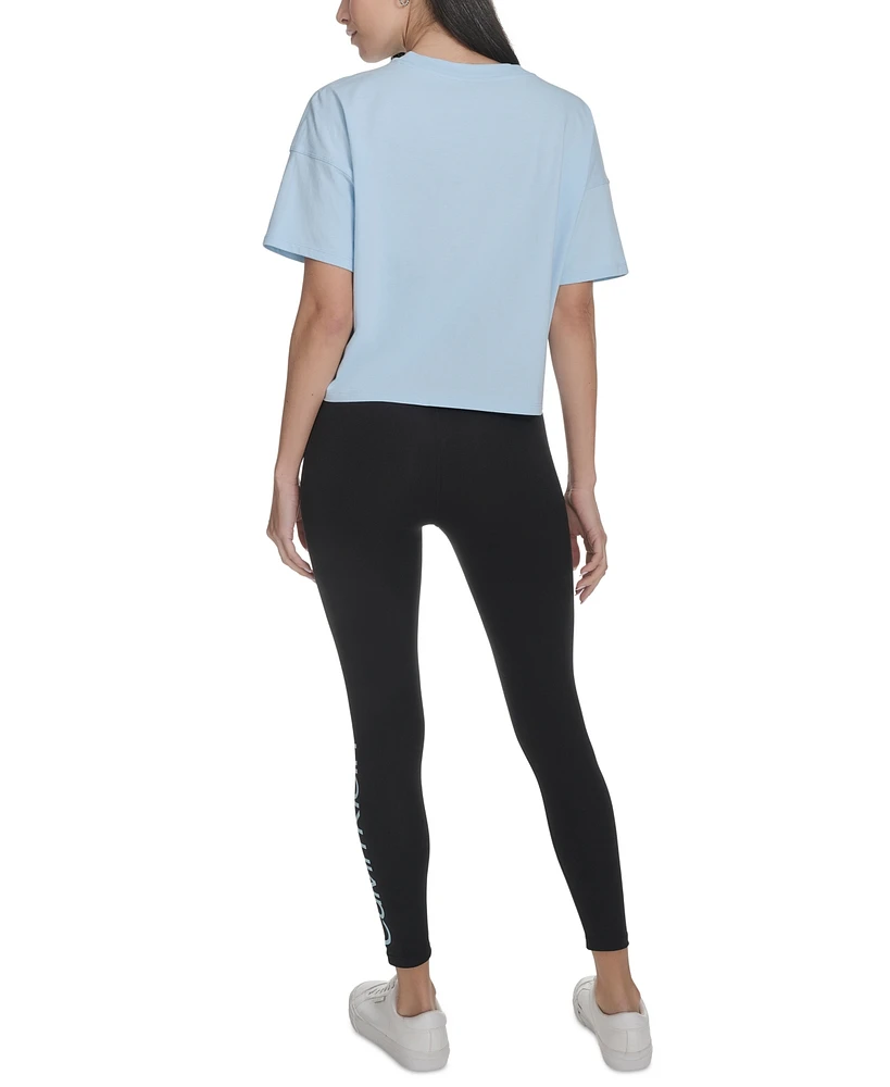 Calvin Klein Performance Women's Cotton Triple-Logo T-Shirt