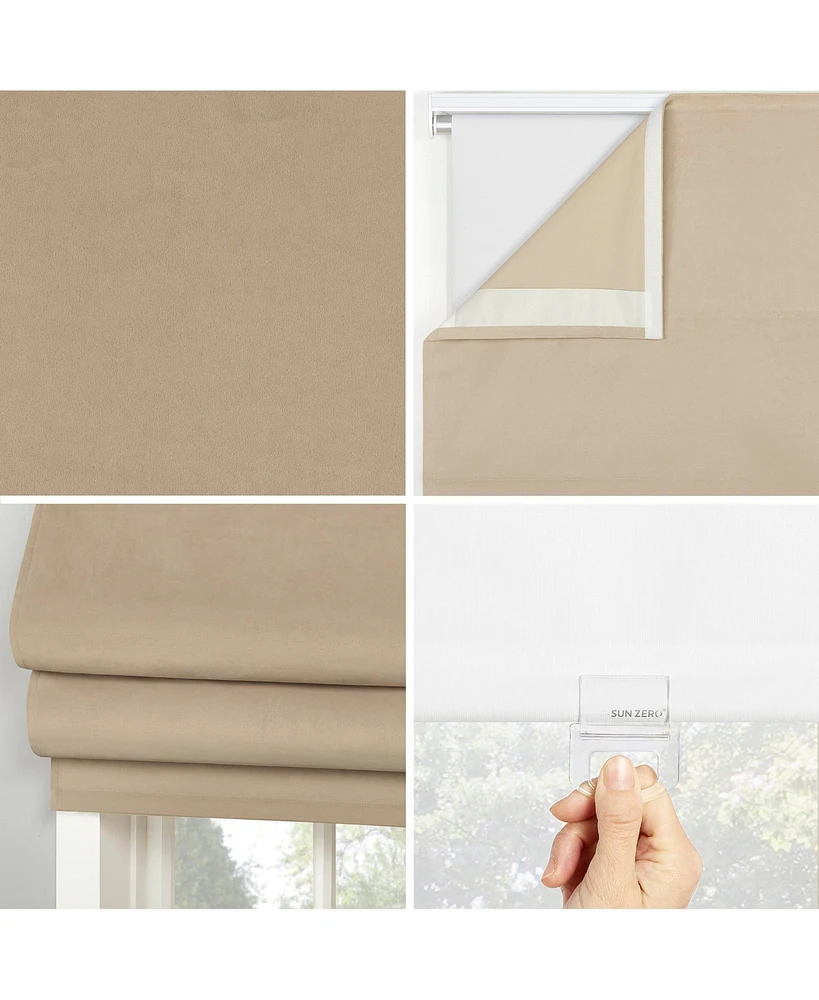 Morin Velvet 100% Blackout Cordless Roman Shade