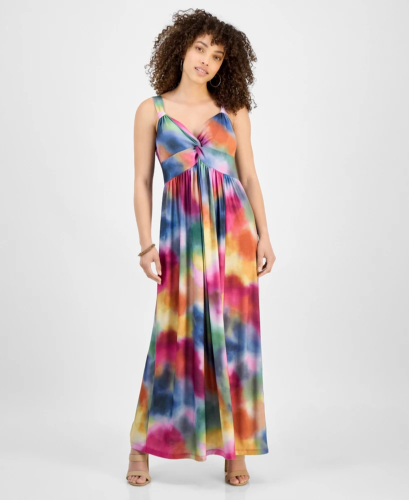 Jamie & Layla Petite Repeat Knot Strap Maxi Dress