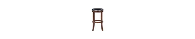 Swivel Bar Stool – Nailhead Trim & Faux Leather Upholstery