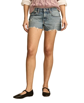 Lucky Brand Women's Mid Rise Raw-Hem Festival Shorts