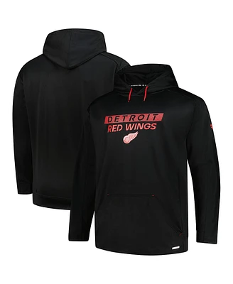Fanatics Men's Black Detroit Red Wings Authentic Pro Big Tall Pullover Hoodie