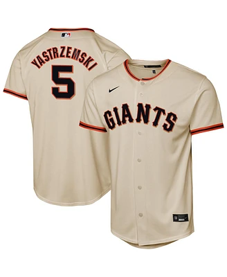 Nike Big Boys and Girls Mike Yastrzemski Cream San Francisco Giants Home Replica Player Jersey