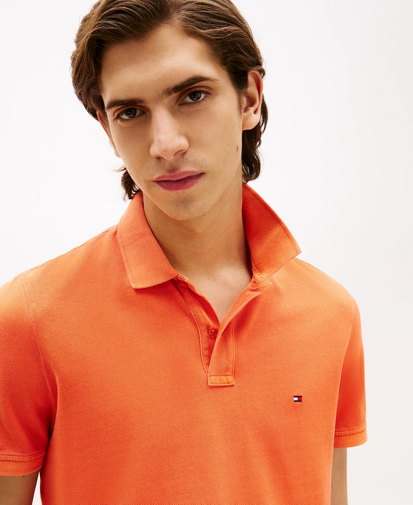 Tommy Hilfiger Men's Short Sleeve Garment-Dyed Polo Shirt