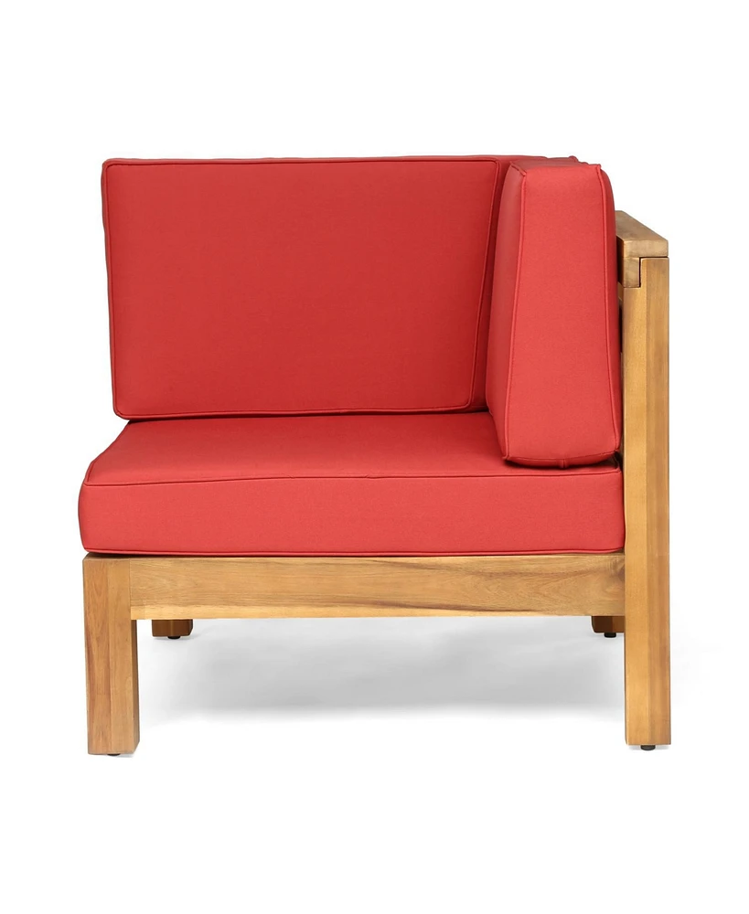 Acacia Wood Outdoor Loveseat Set with Coffee Table
