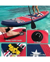 Inflatable Paddle Board with Removable Fin and Backpack