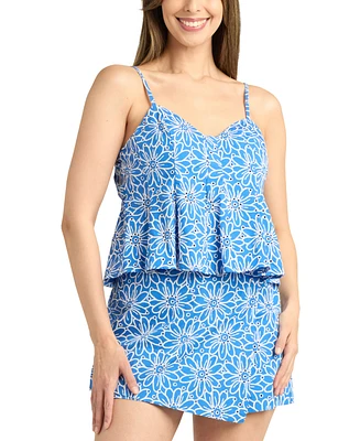 Bcx Juniors' Floral-Embroidered Peplum Camisole Top