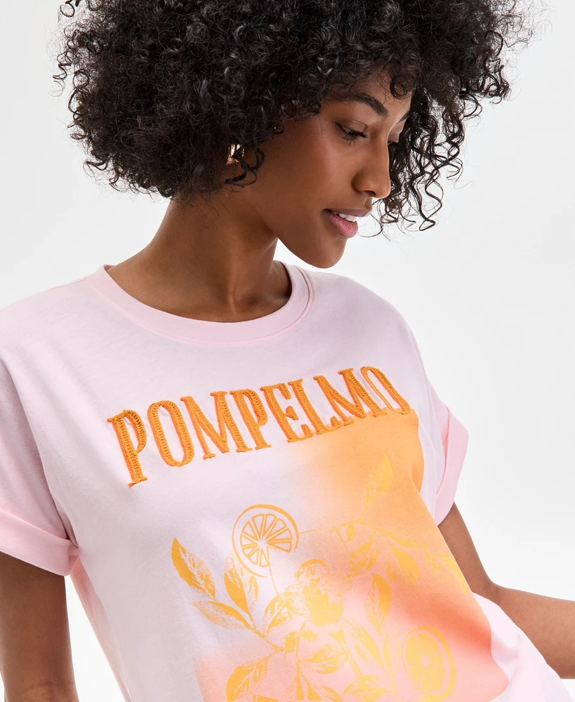 On 34th Women's Cuffed Dolman-Sleeve Pompelmo T-Shirt, Exclusively at Macy's
