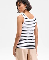 On 34th Women's Cotton Striped Scoop Tank Top