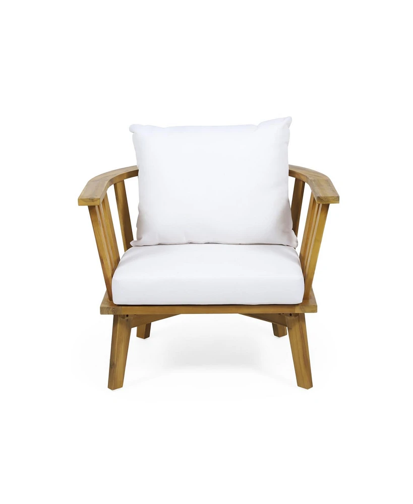 Acacia patio club chair, Waterproof cushions, 400lb capacity