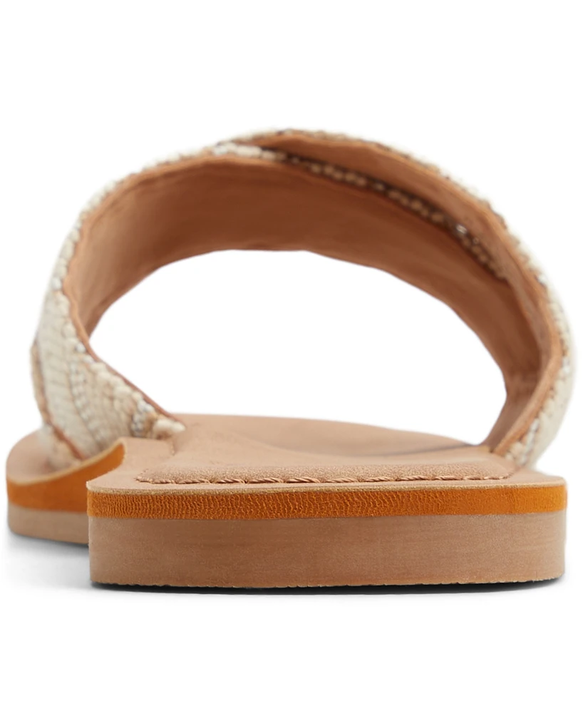 Roxy Women's Andreya Raffia Slip-On Sandals