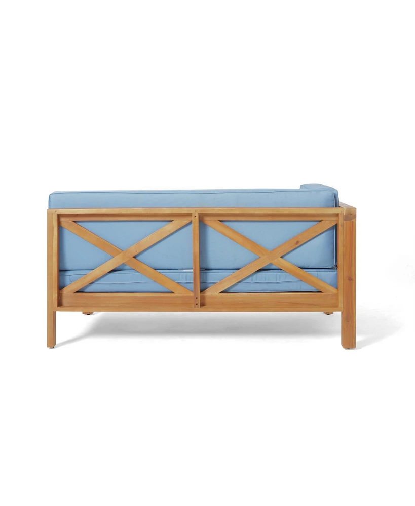 Acacia Wood Outdoor Sectional Sofa Set