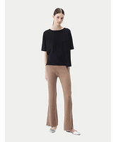 Gobi Cashmere Women's Box-Cut Cotton Silk Blend T-Shirt