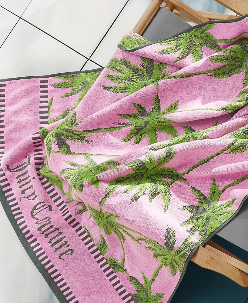 Juicy Couture Palm Trees Cotton Beach Towel, 36" x 72"