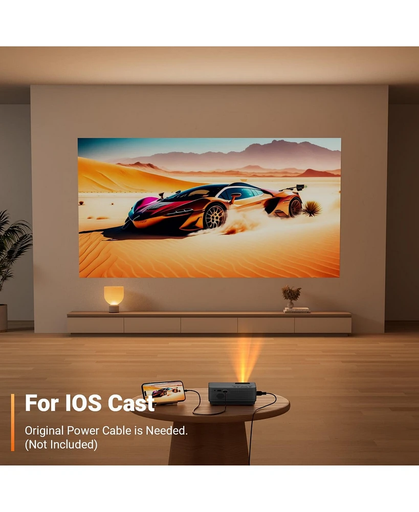 Elephas Mini Projector 1080P Portable Projector, Compatible with iOS/Android/ Windows/Tv/Hdmi/Usb 1PC