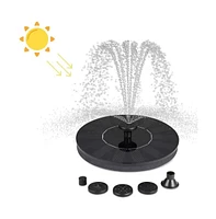 Solar-Powered Birdbath Fountain – Outdoor Water Pump Kit with 4 Nozzles for Garden, Patio, or Pond Use