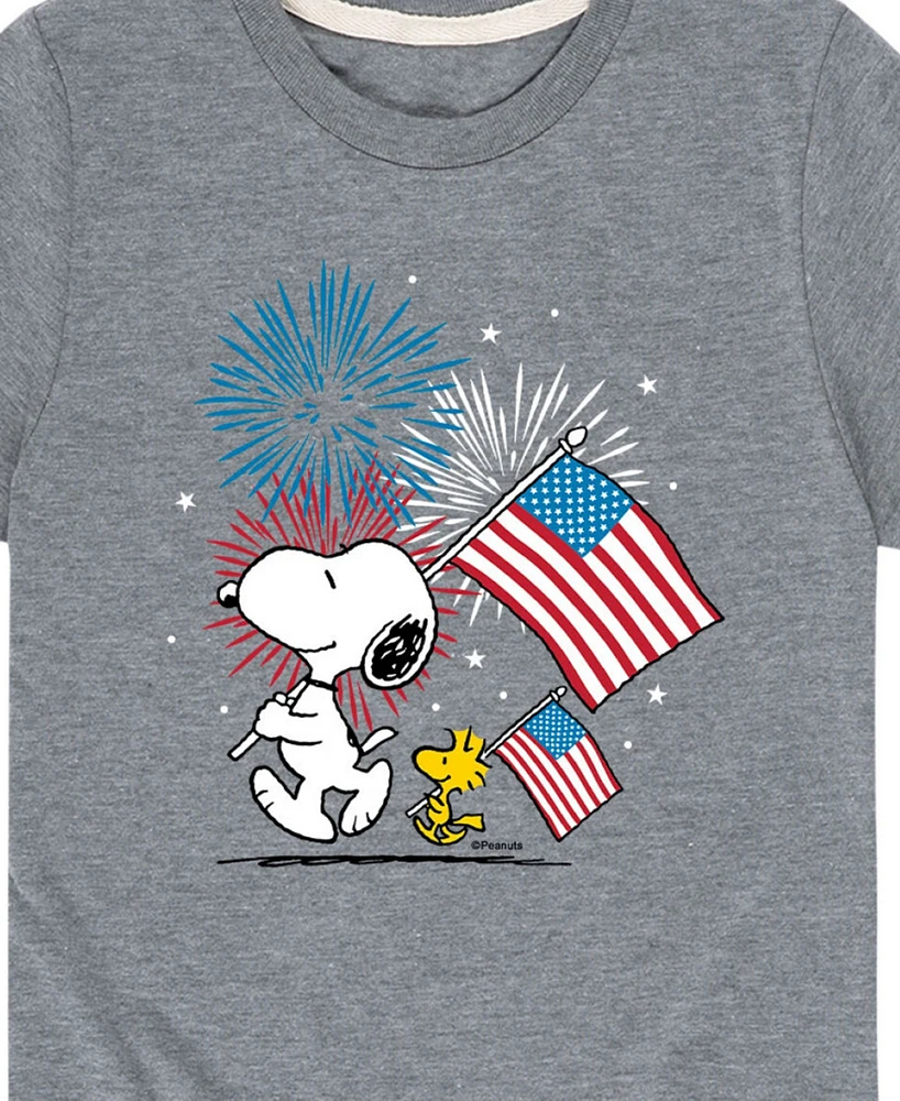 Peanuts Toddler Boys Americana Fireworks Graphic T-Shirt