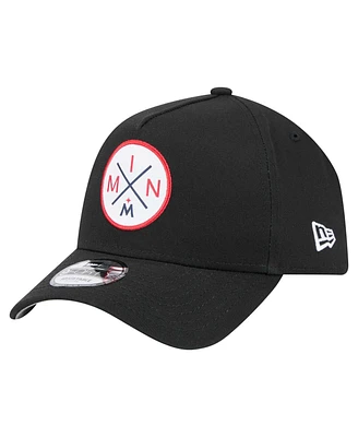 New Era Men's Black Minnesota Twins 9FORTY A-Frame Adjustable Hat