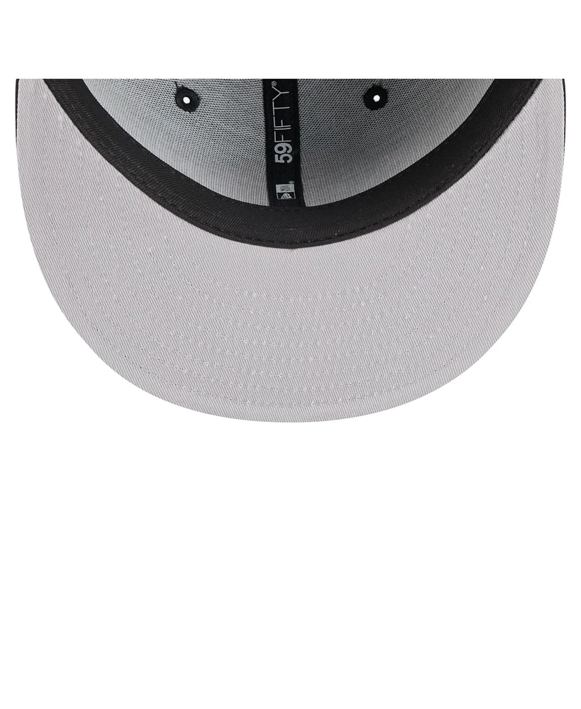 New Era Men's Black San Francisco Giants Overlap 59FIFTY Fitted Hat