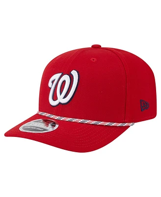 New Era Men's Red Washington Nationals Multi-Rope 9SEVENTY Stretch-Snap Hat