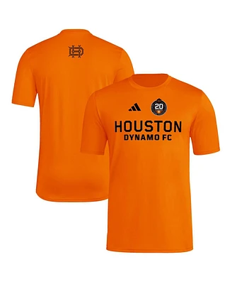 Adidas Men's Orange Houston Dynamo Fc 2025 Jersey Hook Aeroready T-Shirt